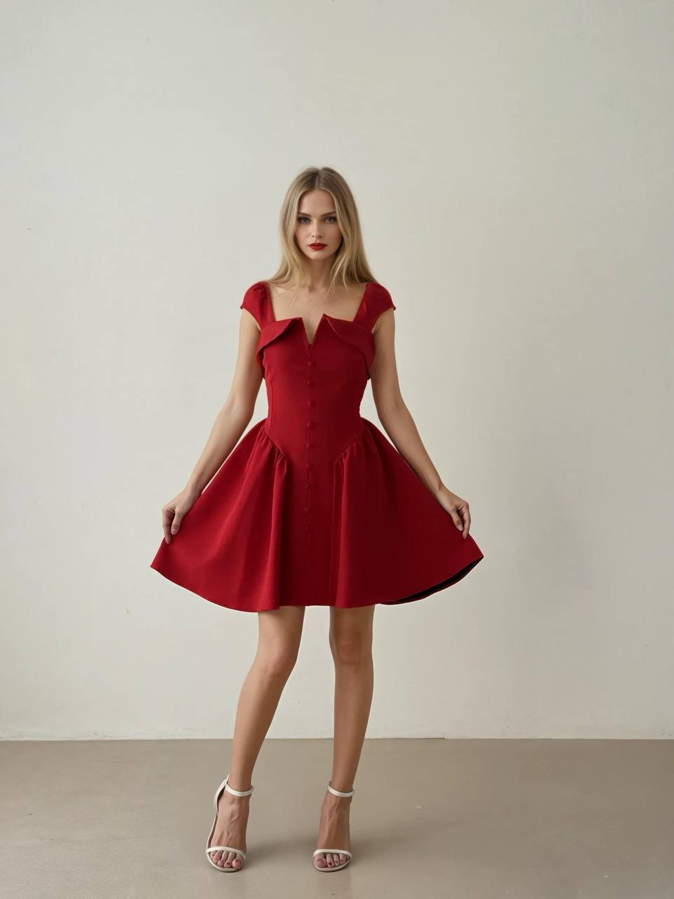 Scarlet Elegance Dress