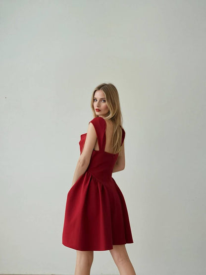 Scarlet Elegance Dress