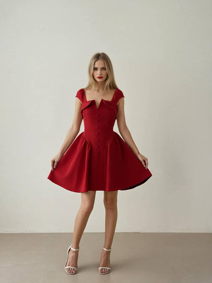 Scarlet Elegance Dress